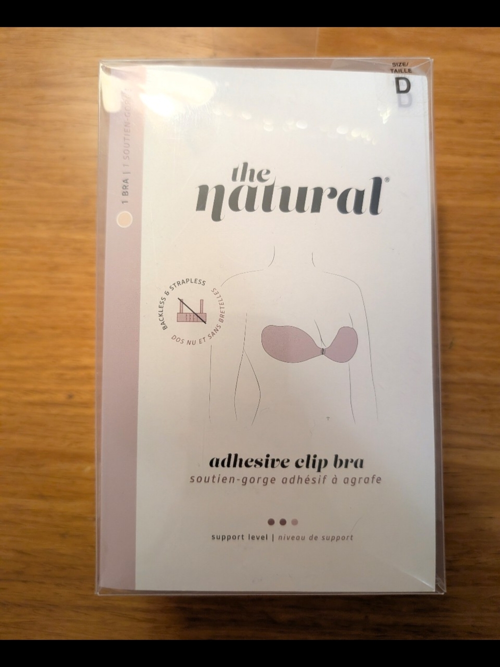 Adhesive Clip Bra - Dusty Mauve (Size D)